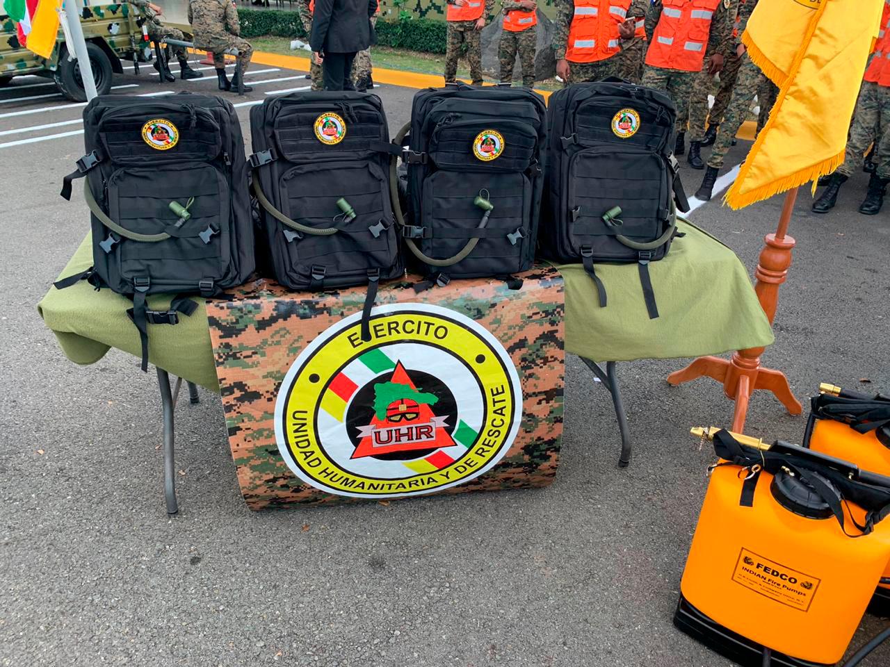 Equipos para combatir incendios forestales.