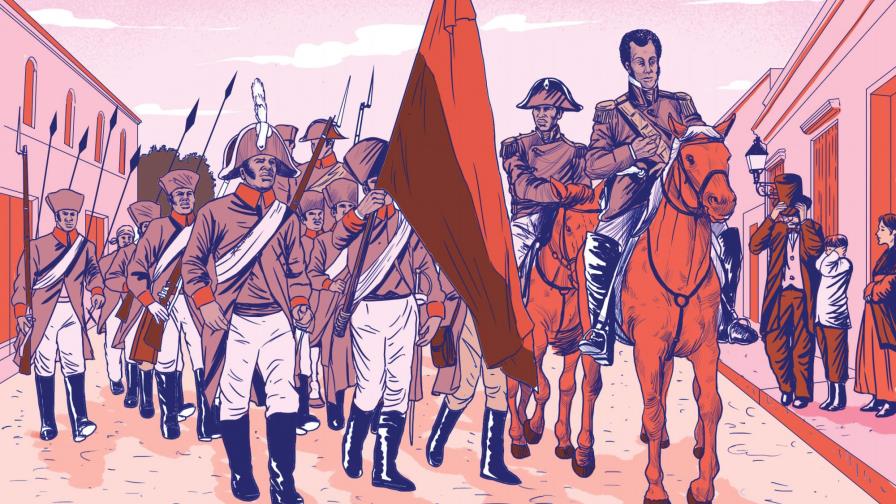 La  llegada de las tropas haitianas