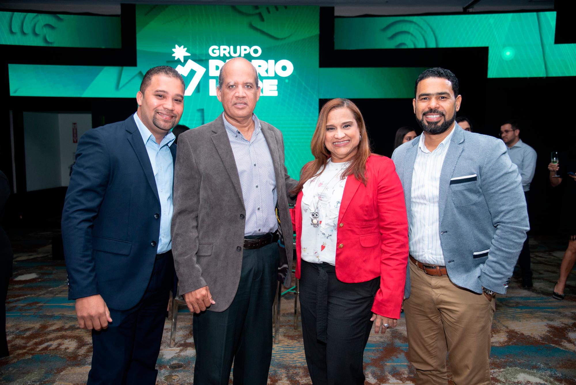 Enmanuel Montás, Amín Camilo, Alexandra Almonte y Roberto Caraballo.
