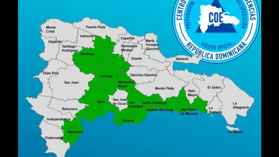 COE pone en alerta verde a nueve provincias por lluvias vinculadas a tormenta Eta