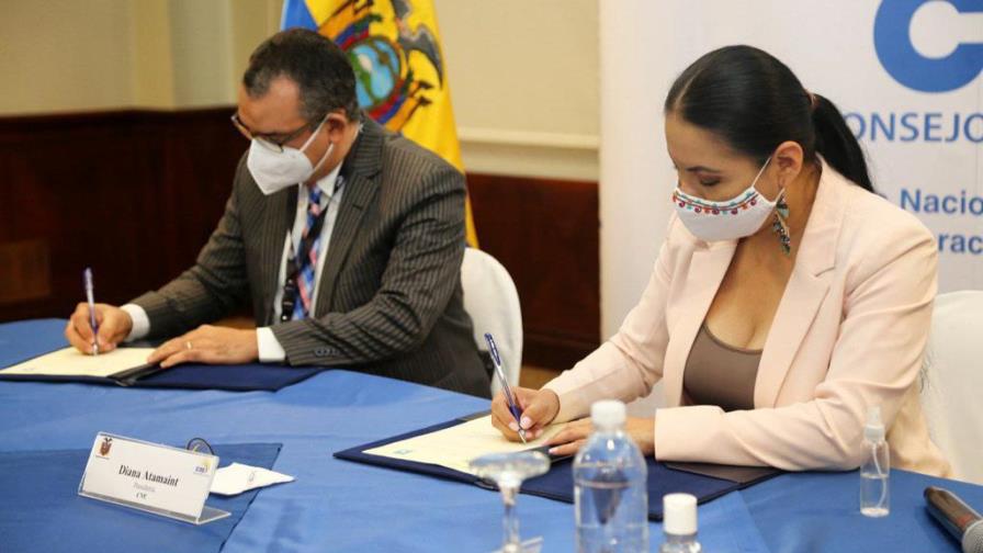 Misión de Uniore firma con Consejo Electoral de Ecuador memorándum de entendimiento