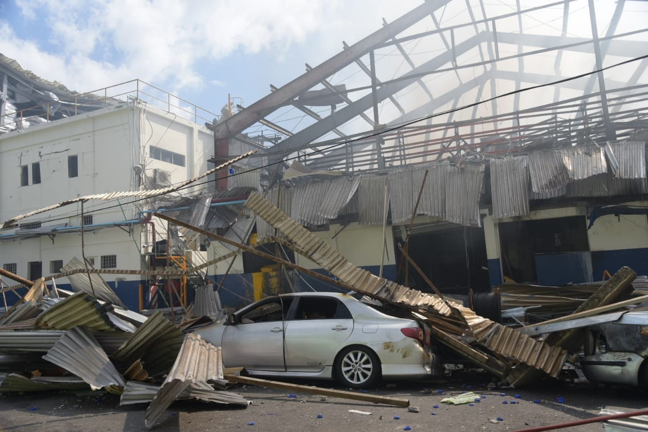 La explosión en la fábrica de plástico Polyplas, en el sector Villas Agrícolas en el Distrito Nacional.