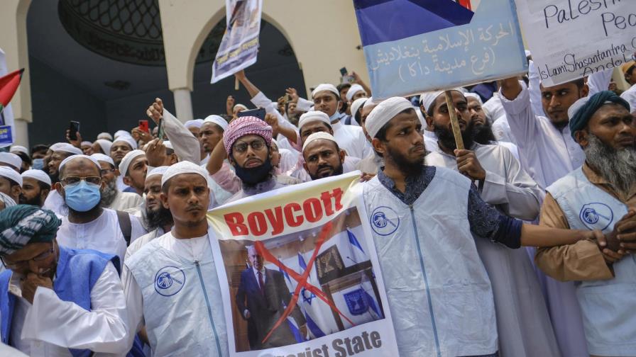 Protestan en Bangladesh por ataques israelíes a palestinos