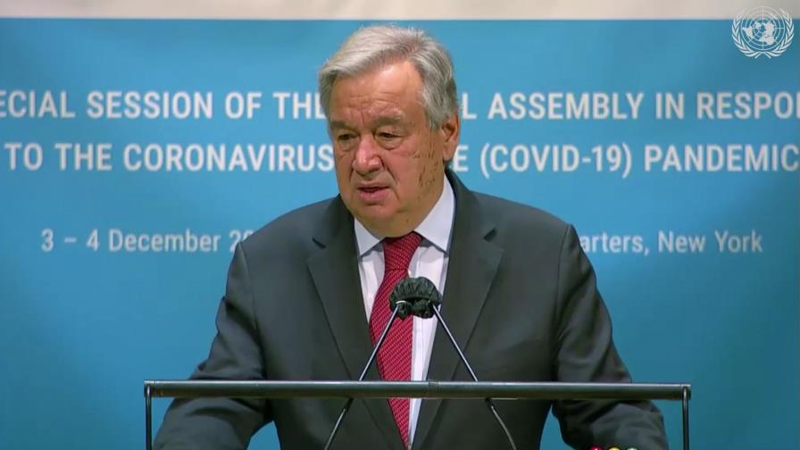 Vacuna no revertirá daños por pandemia, dice jefe de la ONU