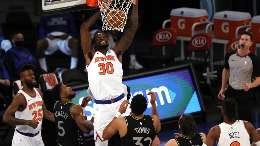 Pese a dejar ir ventaja de 21 puntos, Knicks ganan a Wolves