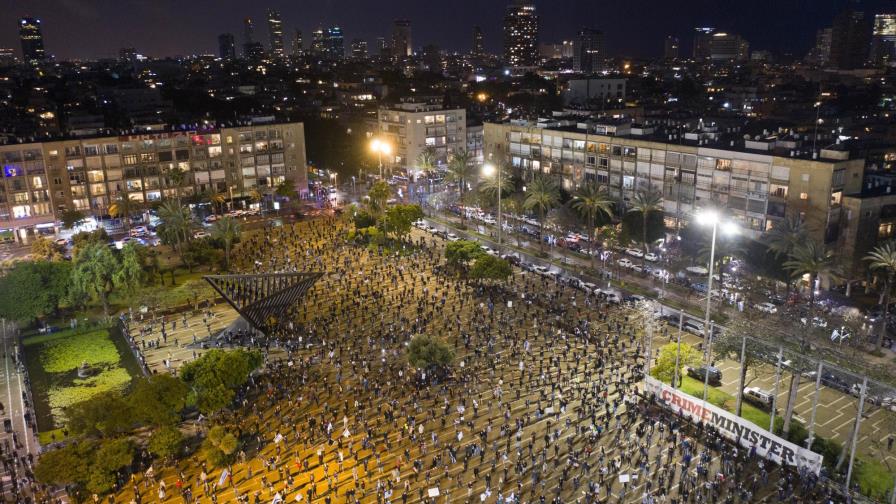 Protestan contra acuerdo de gobierno de unidad en Israel