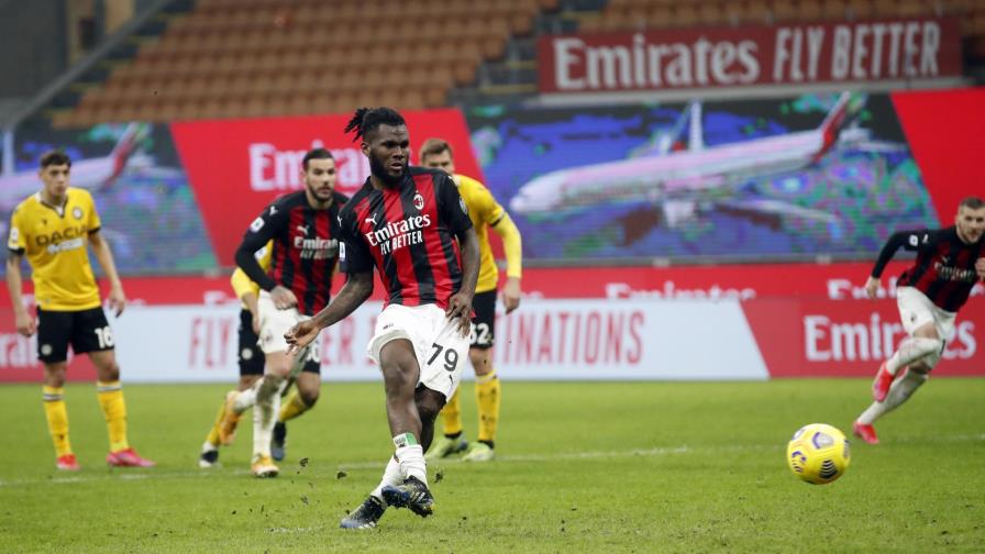 Kessié anota penal agónico; Milan empata con Udinese