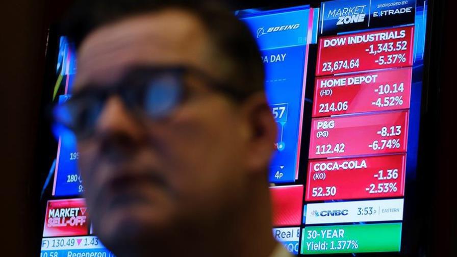 Wall Street abre con caídas de 5% en medio de volatilidad por el coronavirus Wall Street abre con caídas de 5% en medio de volatilidad por el coronavirus
