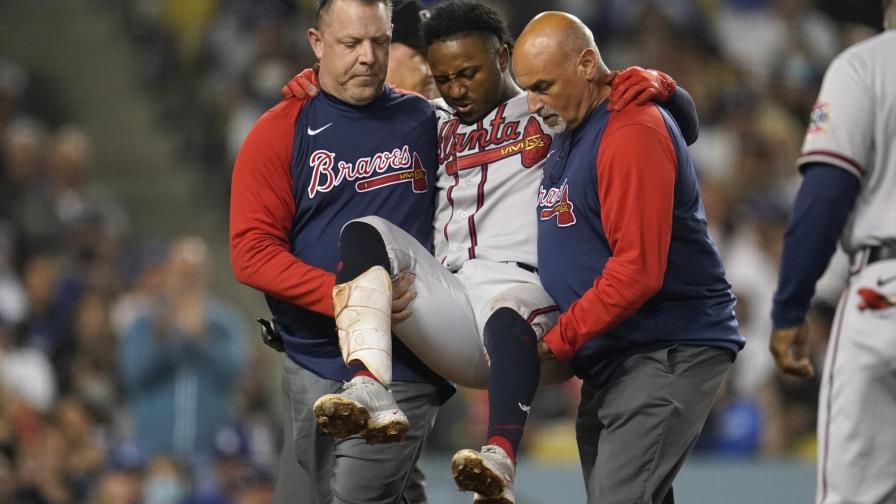 Seager y Dodgers vencen a Bravos 3-2; Albies se va lesionado Seager y Dodgers vencen a Bravos 3-2; Albies se va lesionado