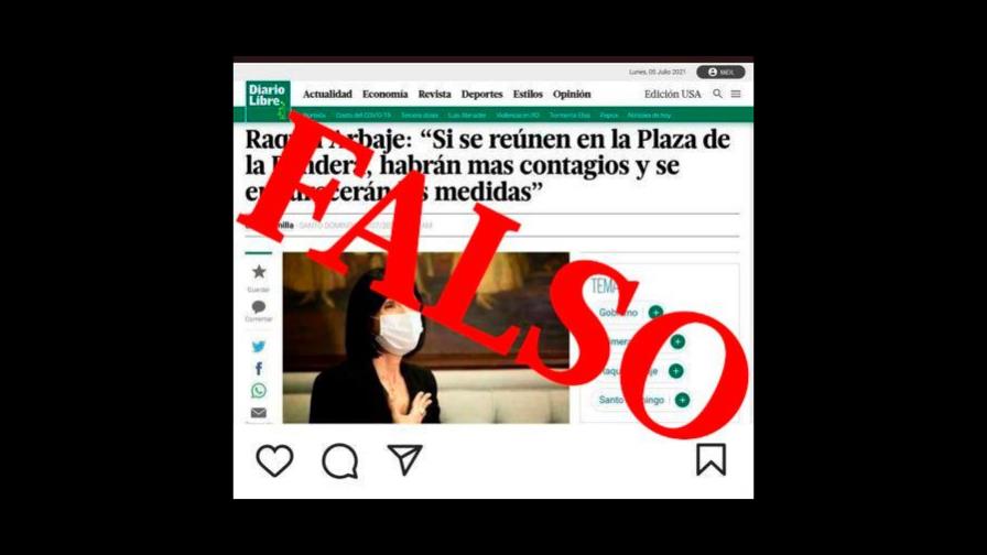 Es falsa la declaración que se atribuye a Raquel Arbaje sobre una protesta en la Plaza de la Bandera