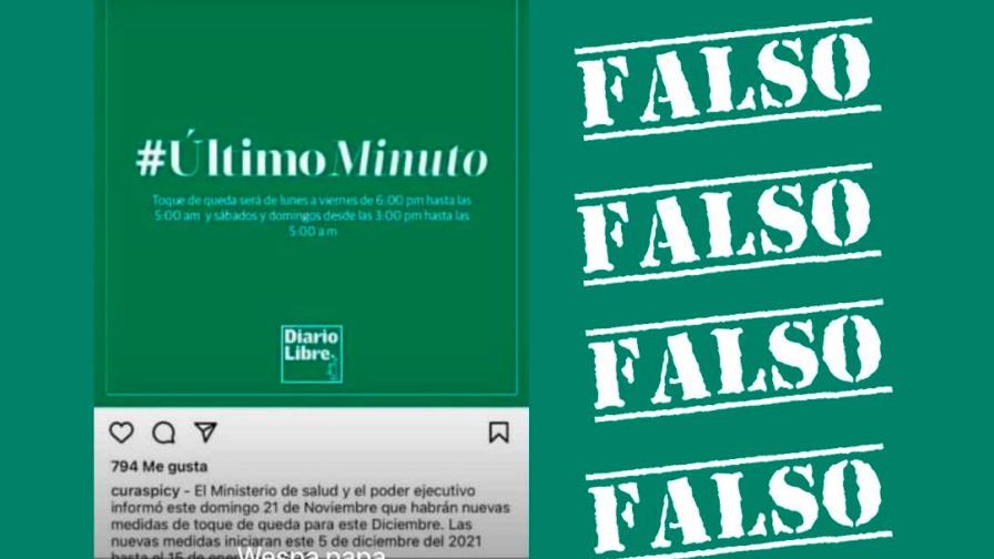 Diario Libre desmiente noticia falsa en las redes sociales sobre un toque de queda