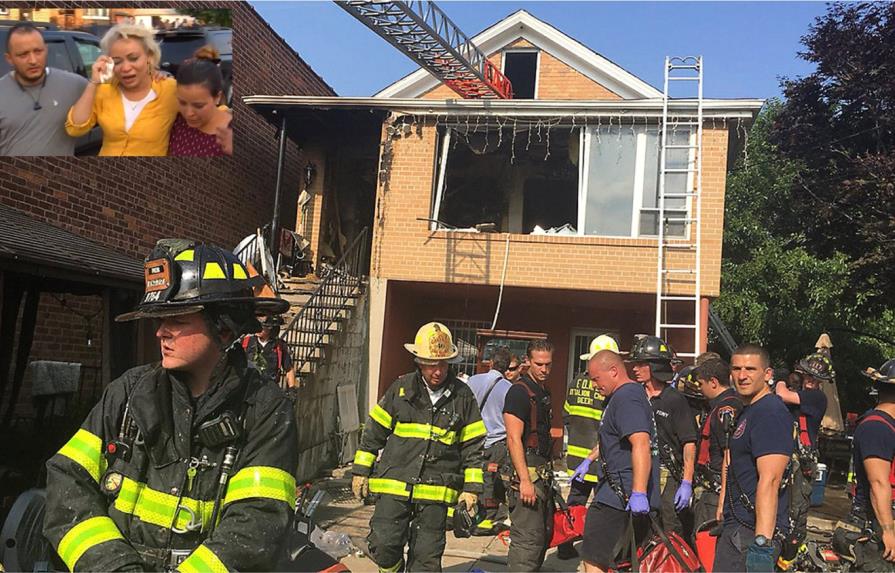 Niña dominicana, abuelo y vecino mueren en incendio en Queens 