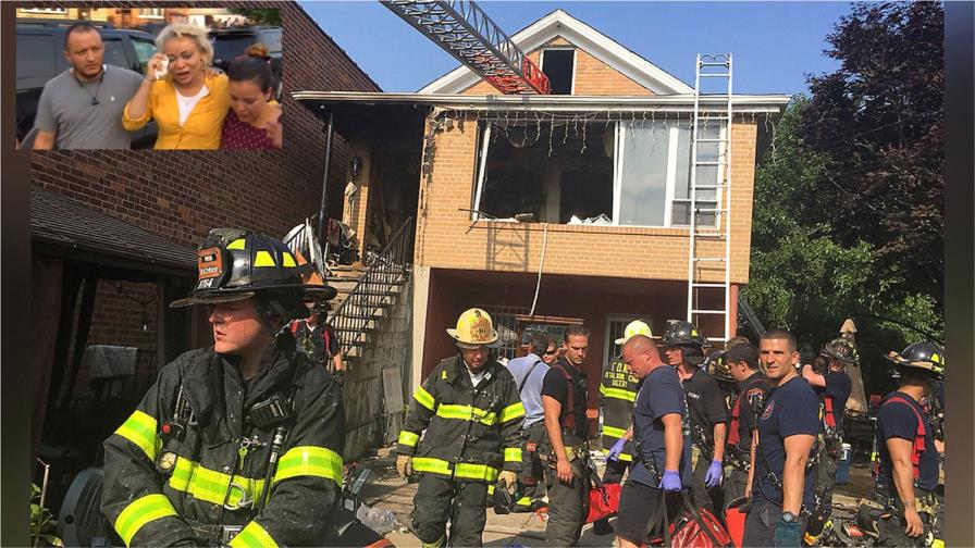 Niña dominicana, abuelo y vecino mueren en incendio en Queens 