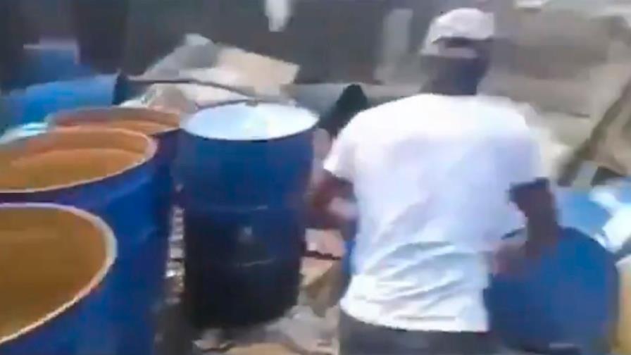 Desmantelan fábrica de clerén que estaba en un patio