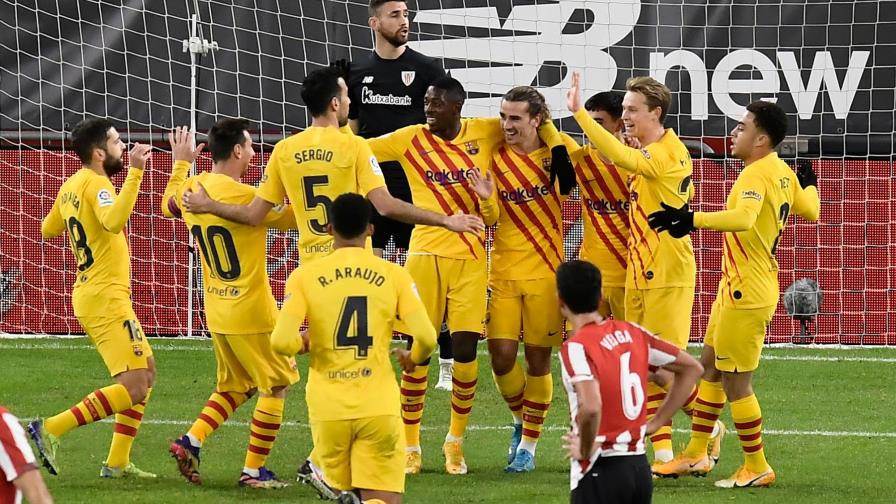 Doblete de Messi azuza al Barcelona en Bilbao