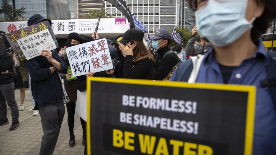 Marchas a favor y en contra de las autoridades en Hong Kong Marchas a favor y en contra de las autoridades en Hong Kong