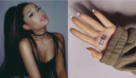 Ariana Grande intenta corregir error en un tatuaje en japonés pero sin suerte