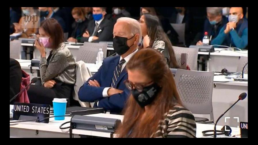 Joe Biden se queda dormido en la Cumbre del Clima 