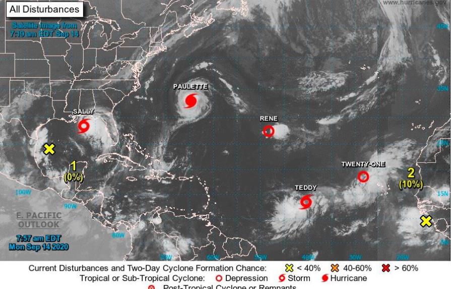 Siete fenómenos atmosféricos se mueven en el Atlántico; hoy se formó tormenta Teddy