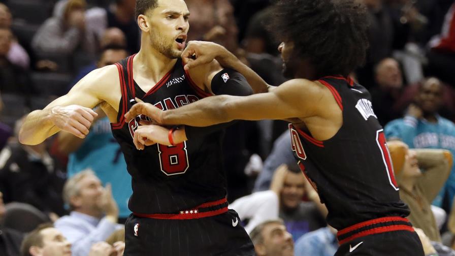 Con triple de LaVine, Bulls ganan 116-115 a Hornets