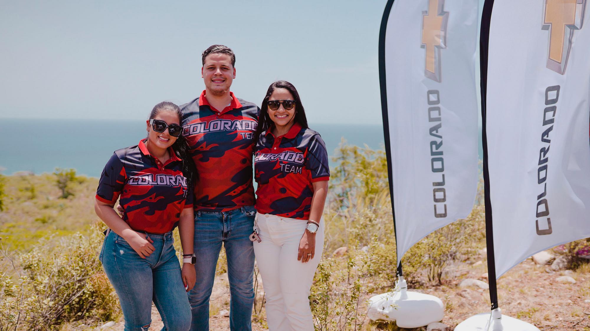 Sheyla Taveras, Néstor Arzeno y Pamela Martínez.
