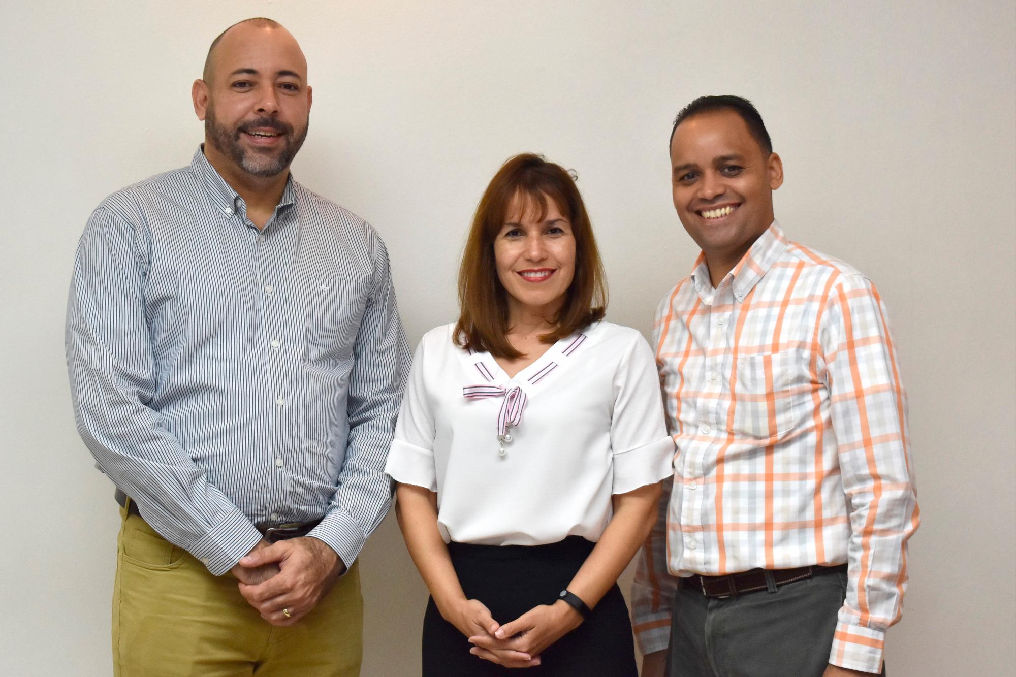 Pedro Arias, Rocío Caminero y Erick Bourdier.