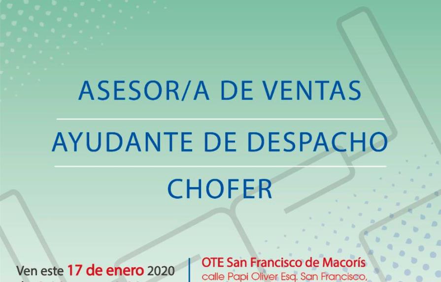 Ministerio de Trabajo invita jornada de empleo en San Francisco de Macorís