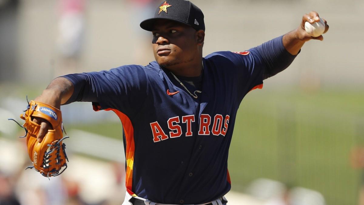 El zurdo criollo Framber Valdez es la opción de los Astros de Houston para abrir en la jornada del miércoles 2 de junio del 2021. (Fuente externa)
