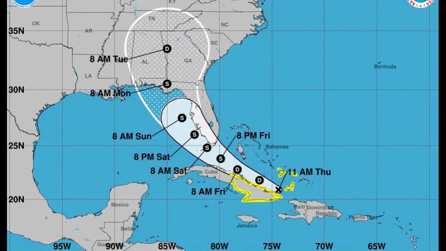 La depresión tropical Fred se dirige hacia Cuba y Bahamas