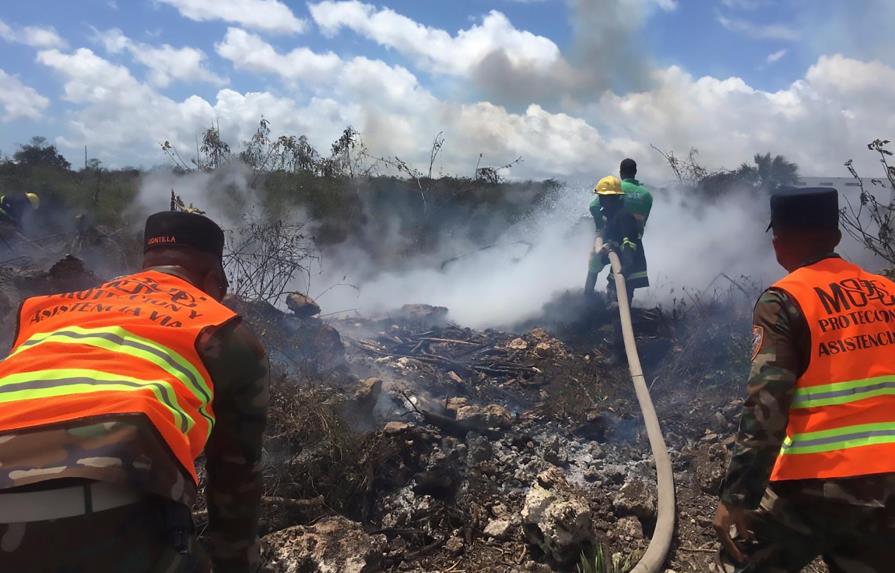 Técnicos de MA investigan fuego Verón-Punta Cana
