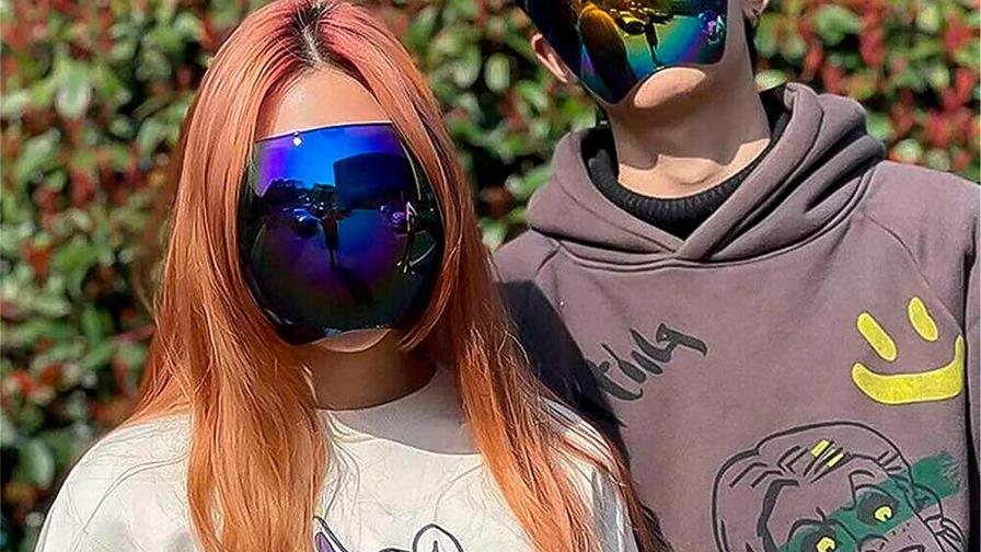 Crean lentes de sol que cubren toda la cara en Japón 