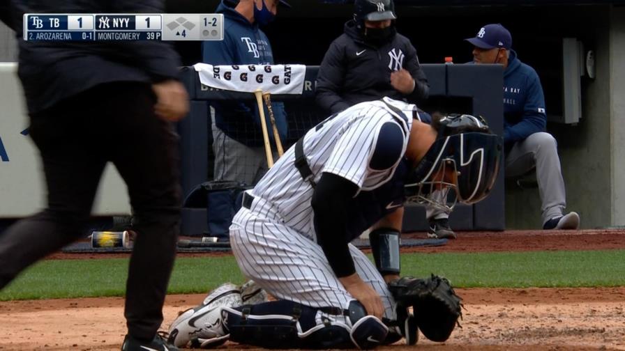 Gary Sánchez día a día por golpe en la mano derecha Gary Sánchez día a día por golpe en la mano derecha