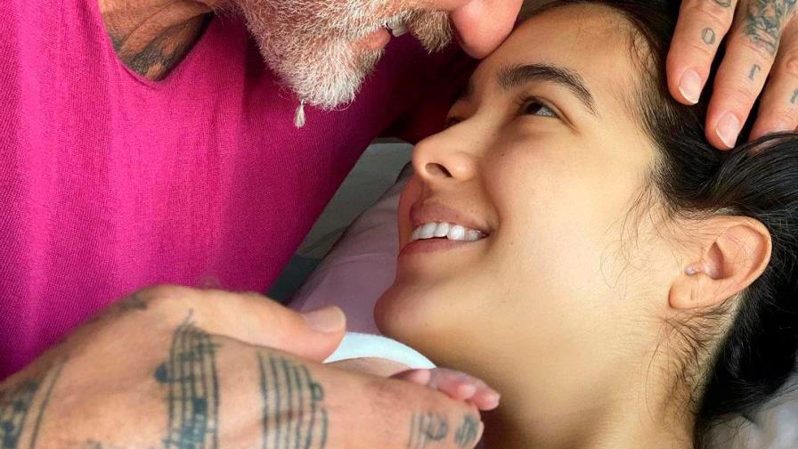 Gianluca Vacchi y su novia anuncian nacimiento de primogénita Blu Jerusalema