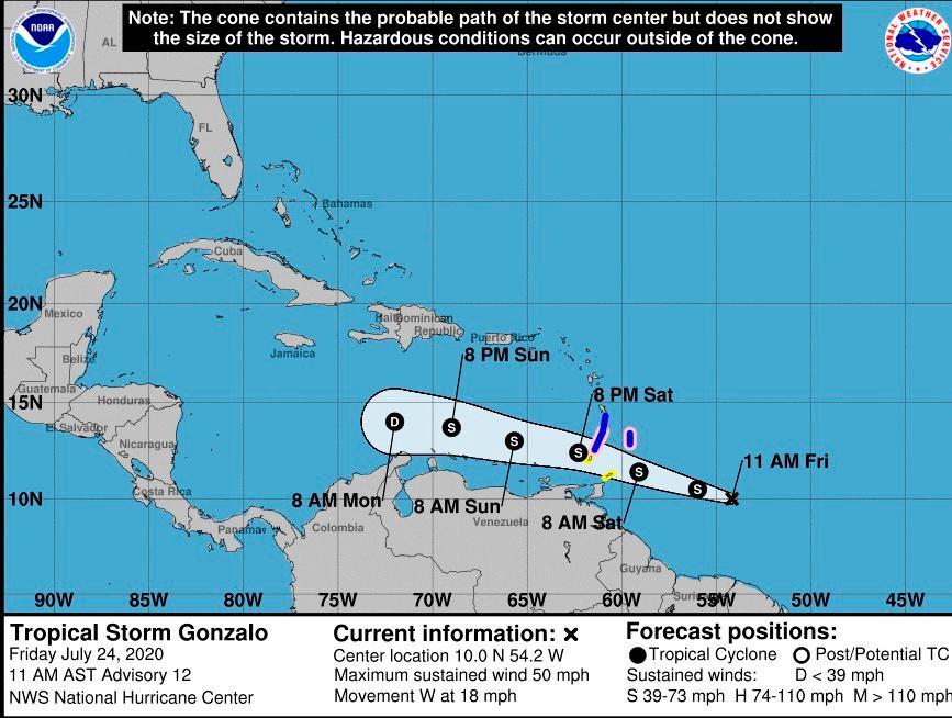 Gonzalo se acerca al Caribe; Antillas Menores emiten alerta