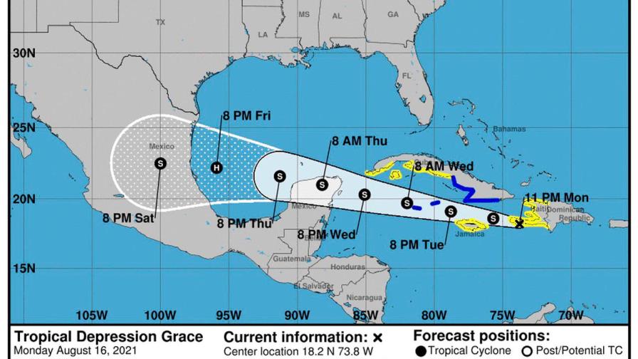 La tormenta Grace se acerca a Gran Caimán con viento y lluvias fuertes