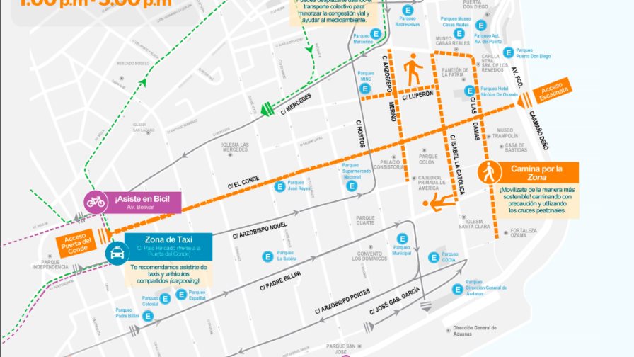 Informan sobre peatonización del polígono catedral en Ciudad Colonial