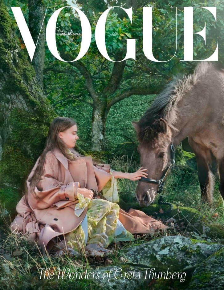 Greta Thunberg en la portada de Vogue: la moda es culpable de la crisis climática