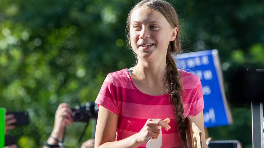 La activista Greta Thunberg habla sobre protestas contra el cambio climático