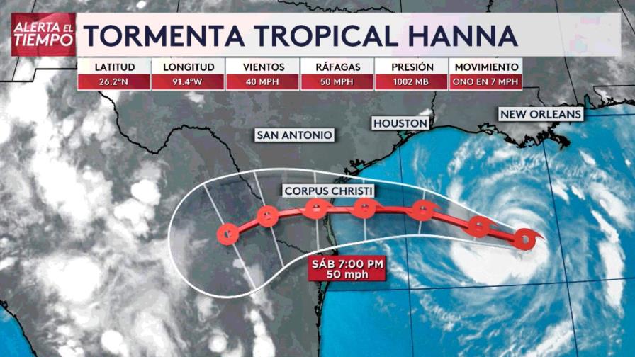 Tormenta tropical Hanna gana fuerza en su avance hacia Texas