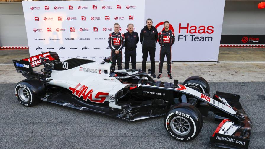 Haas, escudería estadounidense de F1, presenta un monoplaza con colores rusos