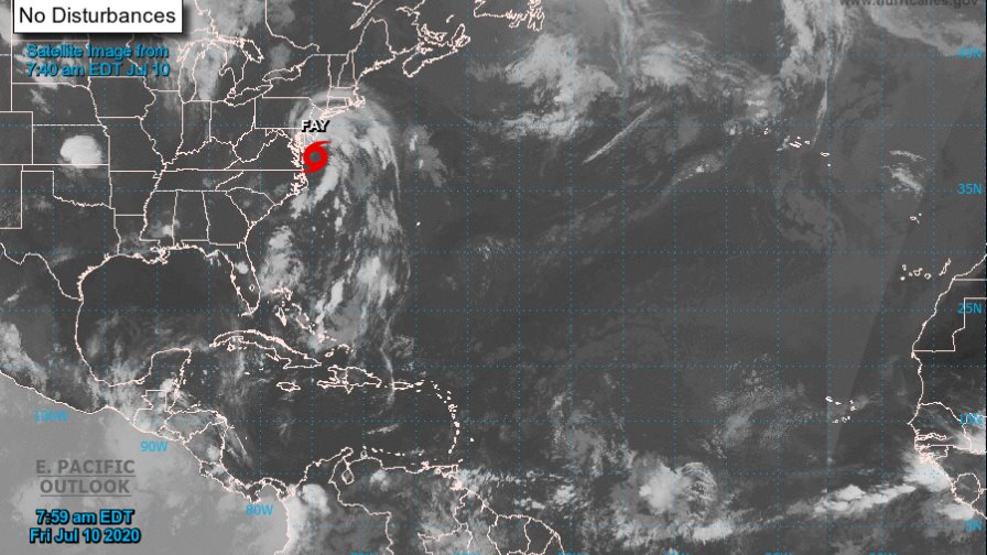 La tormenta tropical Fay tocará tierra en los Estados Unidos hoy o mañana La tormenta tropical Fay tocará tierra en los Estados Unidos hoy o mañana