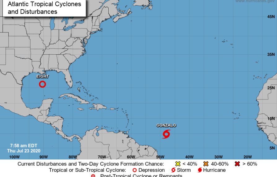 Tormenta Gonzalo va hacia el oeste de Antillas Menores, llegará a San Vicente y las Granadinas