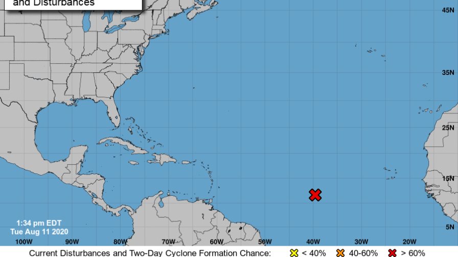 Sistema de baja presión en el Atlántico con 90 % de convertirse en depresión tropical
