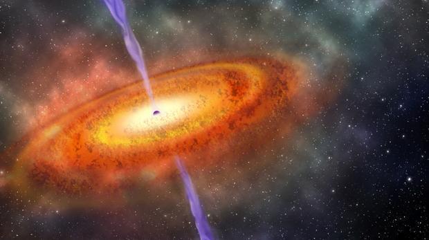 Detectan un agujero negro supermasivo de tiempos remotos del Universo