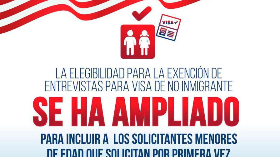 Dominicanos menores de 13 años podrán solicitar visa americana sin entrevista 