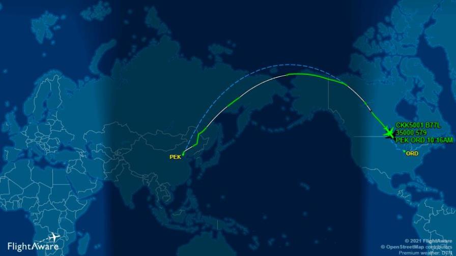 En tiempo real: ruta del vuelo que transporta las vacunas contra el COVID-19