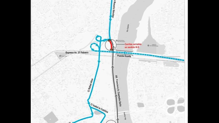 Cierran temporalmente tramo de la avenida Francisco Alberto Caamaño Cierran temporalmente tramo de la avenida Francisco Alberto Caamaño