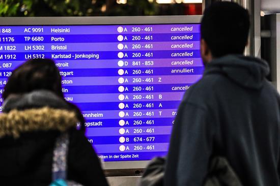 Cientos de vuelos cancelados en Alemania por la huelga en ocho aeropuertos