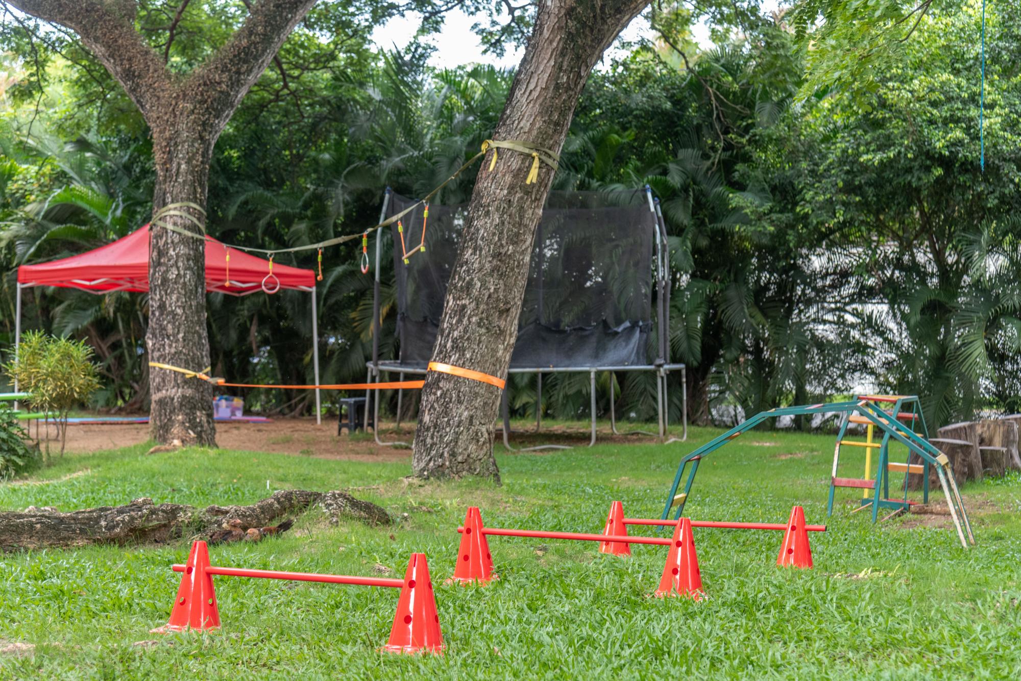 Zona para trabajar la motricidad en los niños.