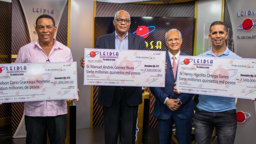LEIDSA entrega 36 millones a tres nuevos millonarios 